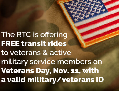 Veterans to receive free RTC transit rides on Veterans Day, Nov. 11